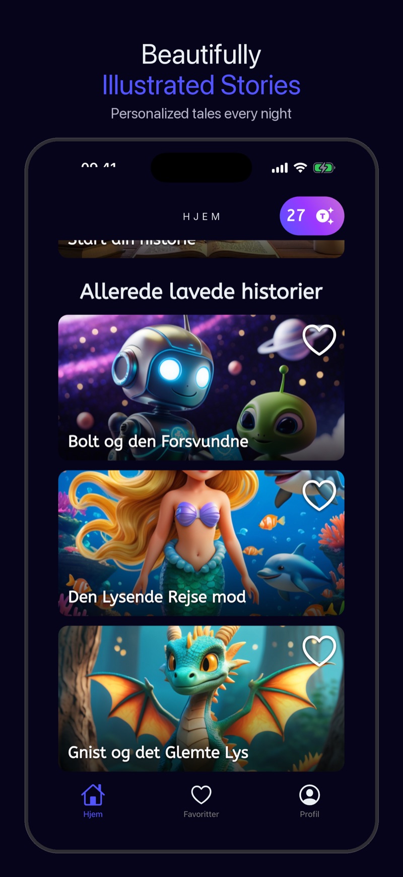 Luna-skærmbillede — historiebibliotek