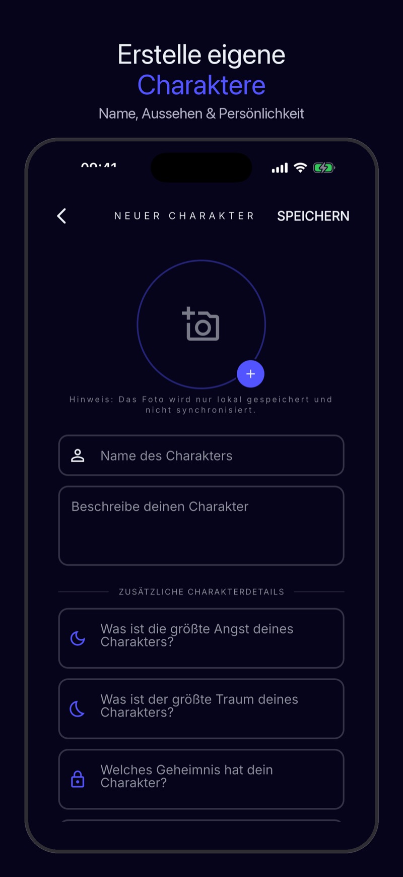 Luna Screenshot — Geschichtserstellung