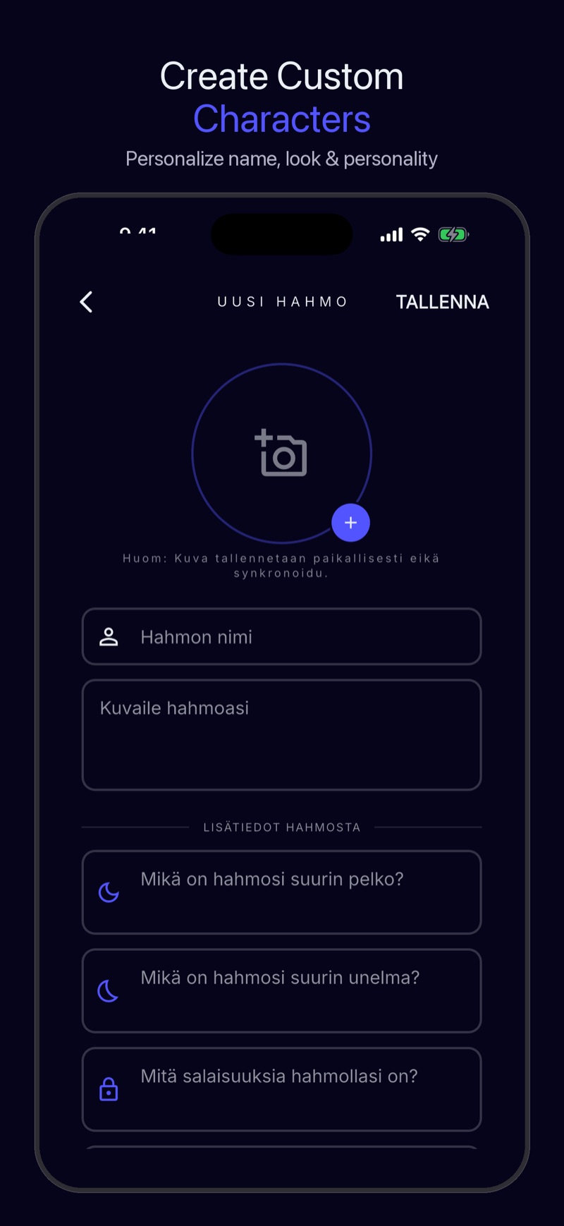 Luna — tarinan luonti