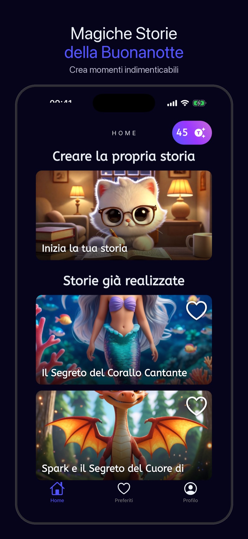 Screenshot Luna — schermata iniziale