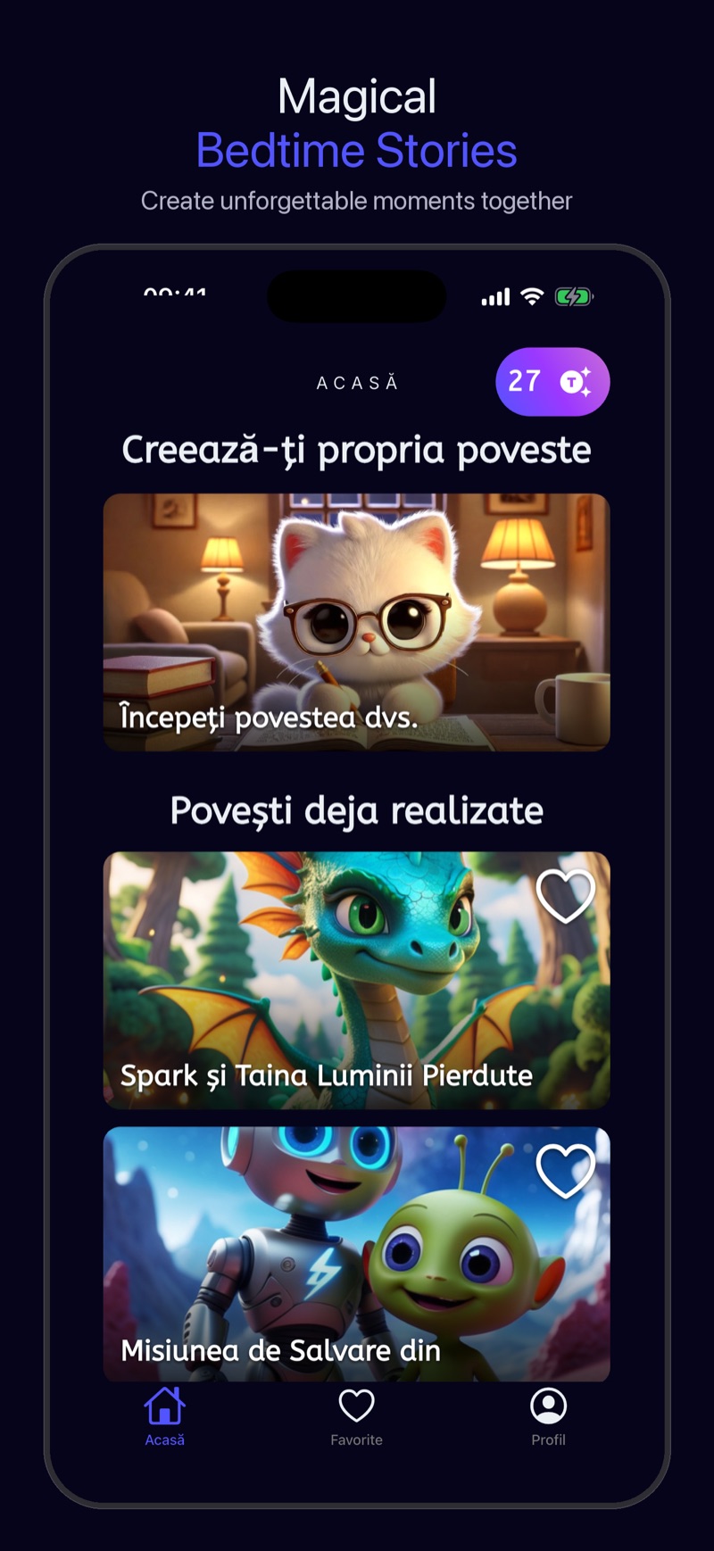 Luna — ecranul principal