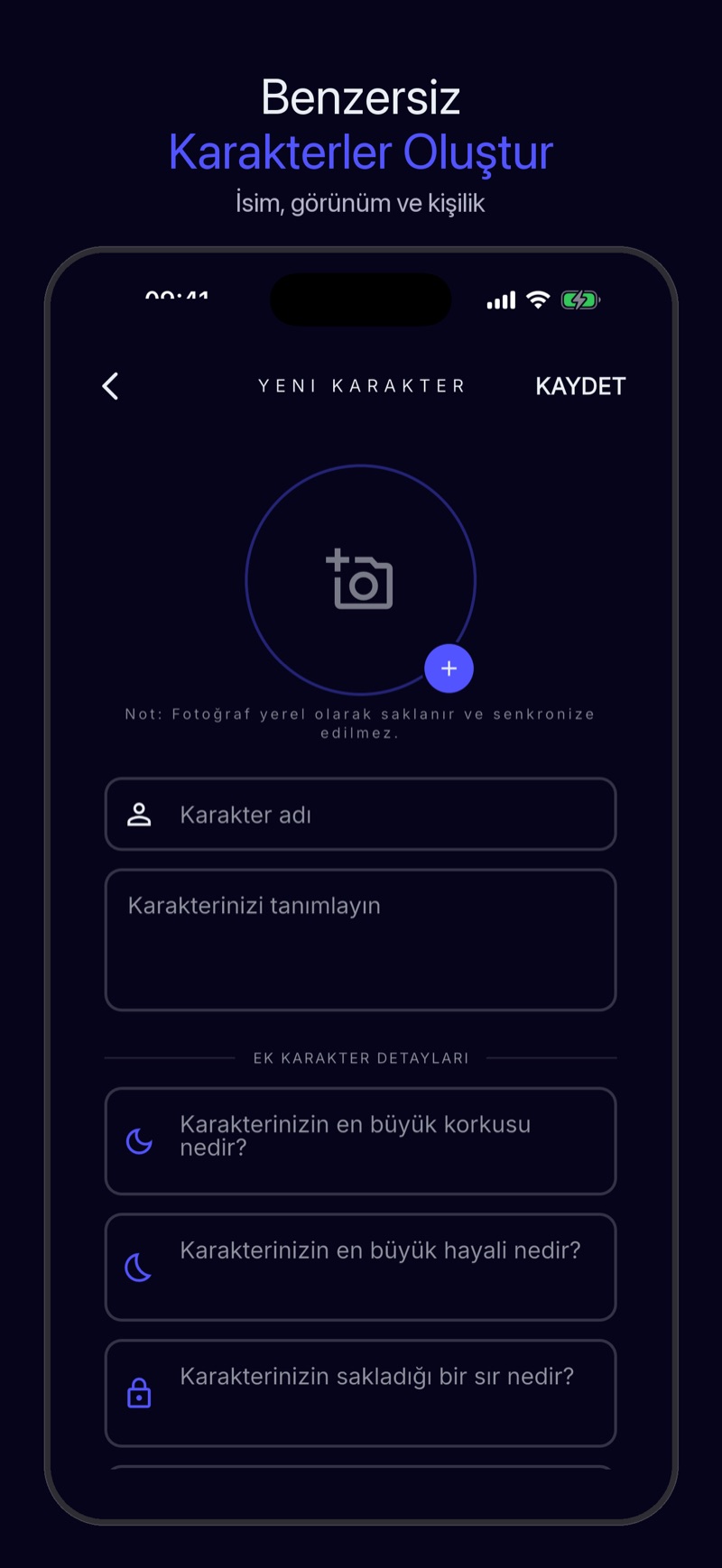Luna — hikâye oluşturma